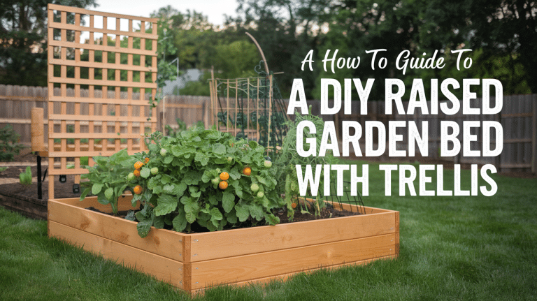 A How To Guide to A DIY Raised Garden Bed with Trellis