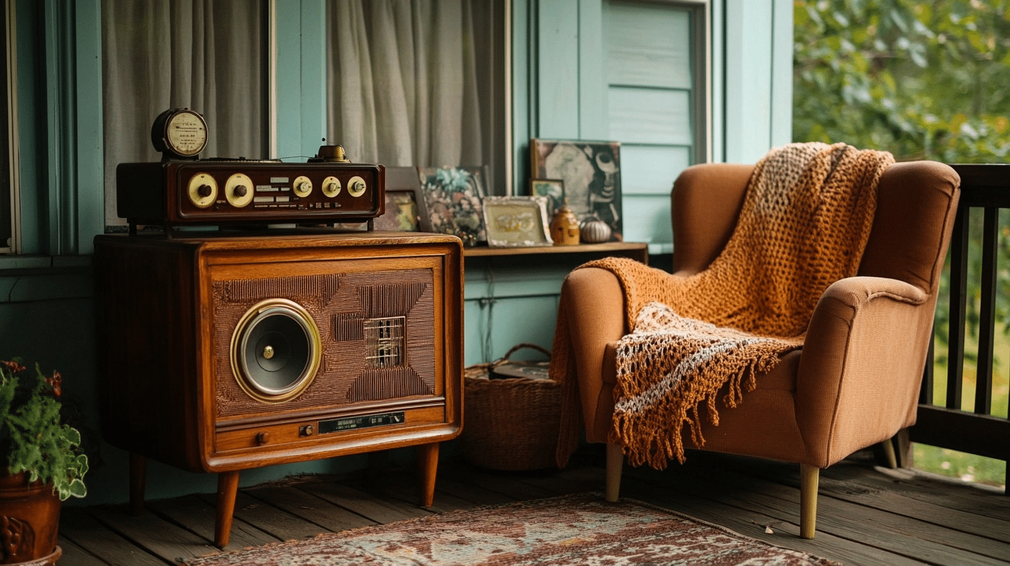 Antique-Inspired_Porch_with_Vintage_Radio_Setup