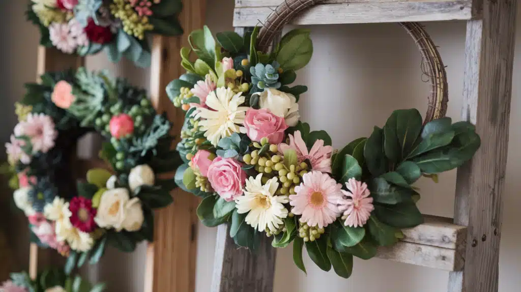 Budget-Friendly Wreath with Fake Flowers- DIY from Scratch