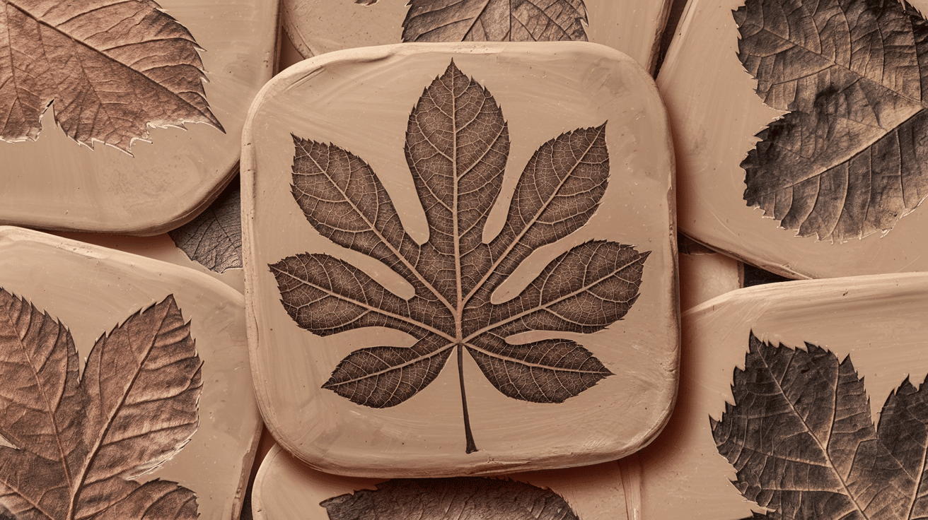 Crafting_Leaf_Imprint_Clay_Coasters_at_Home