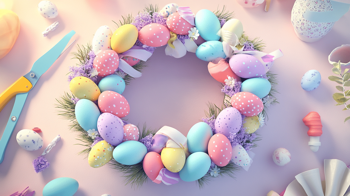 DIY Dollar Tree Egg Wreath