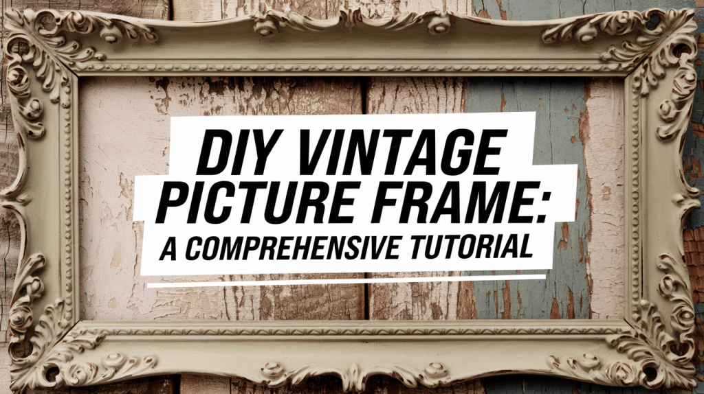 DIY Vintage Picture Frame: A Comprehensive Tutorial