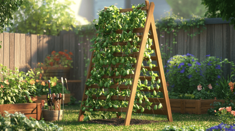 Easy DIY A-Frame Trellis for Your Garden