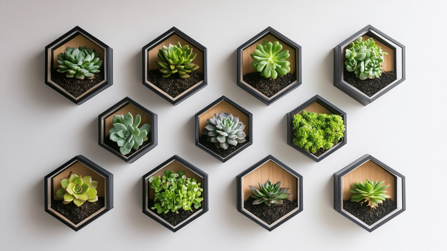 Succulent_Wall-mounted_Hexagon_Frames