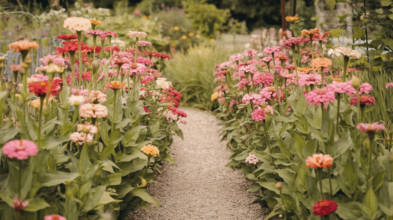 Zinnia_Border_Garden