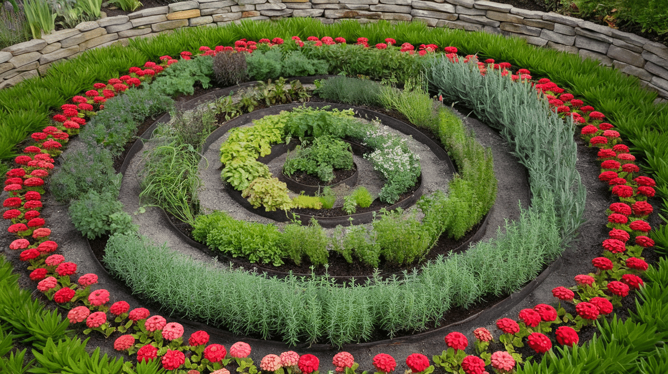 Zinnia_Herb_Spiral