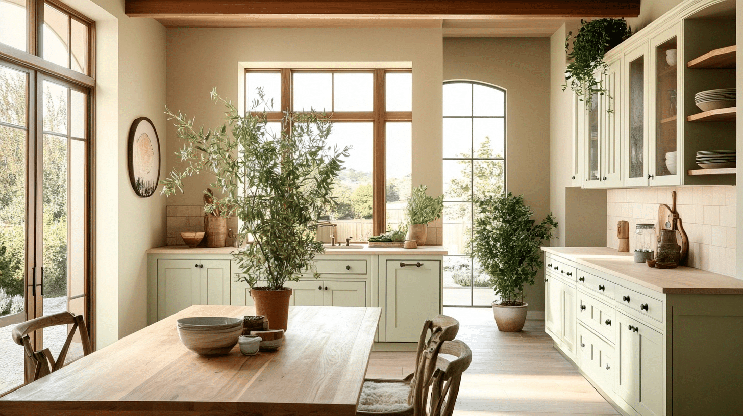 Accessible Beige + Sage Green + Creamy White
