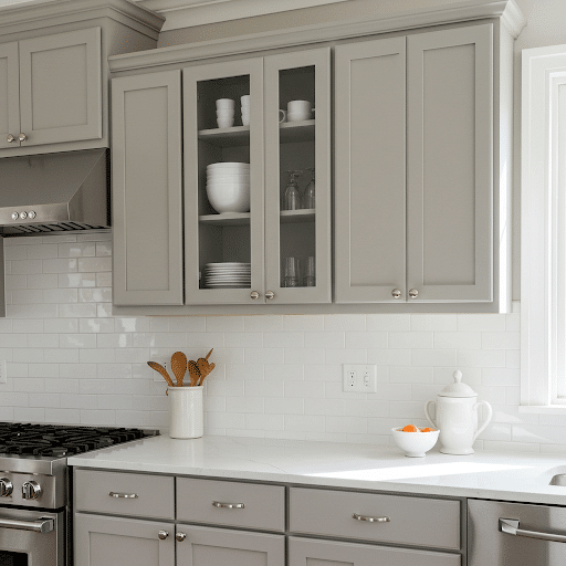 Anew_Gray_Kitchen_Cabinets_with_Glass_Fronts