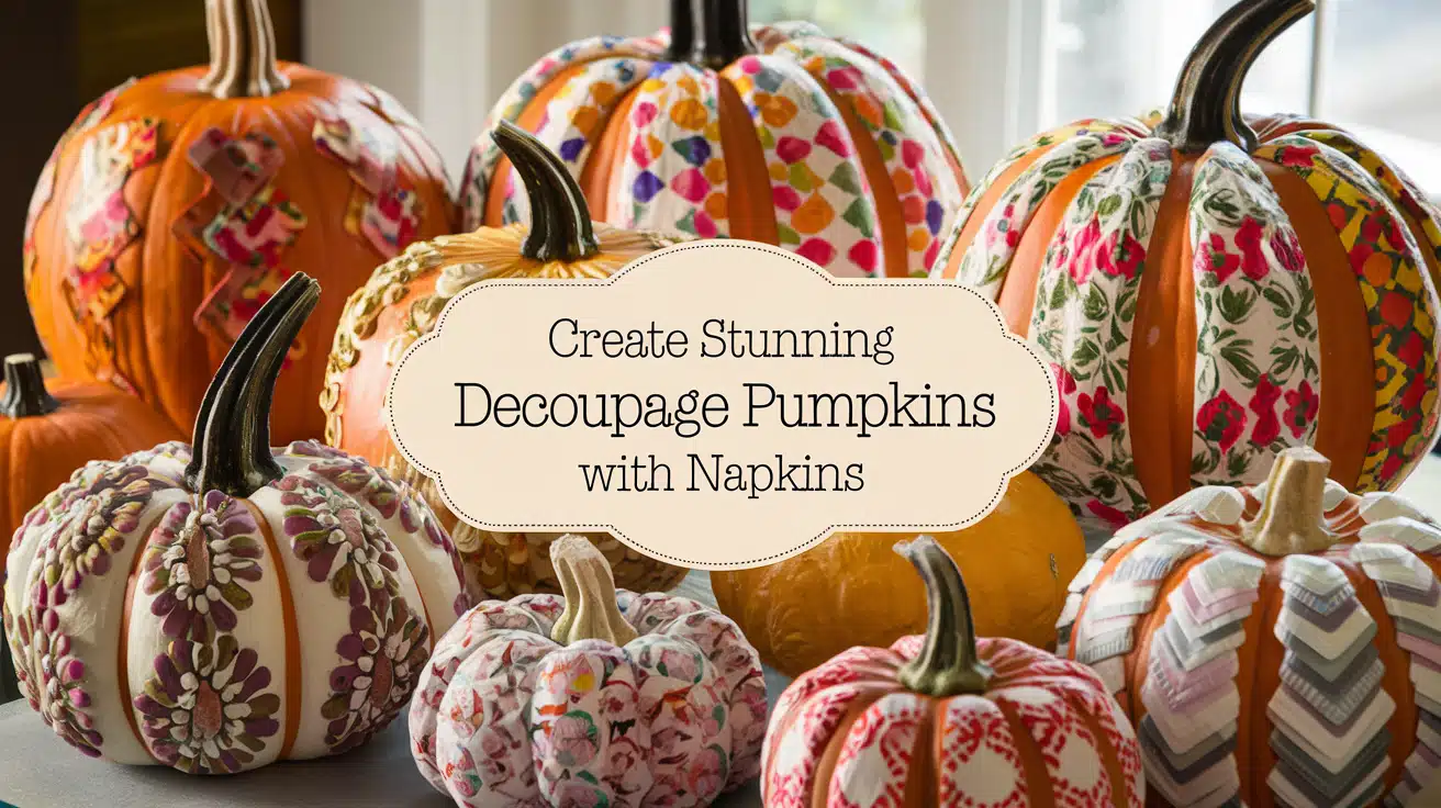 Create Stunning Decoupage Pumpkins with Napkins