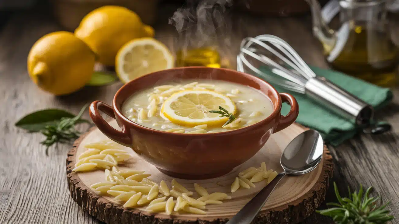 Easy to Make Greek Lemon Orzo Soup (Avgolemono)