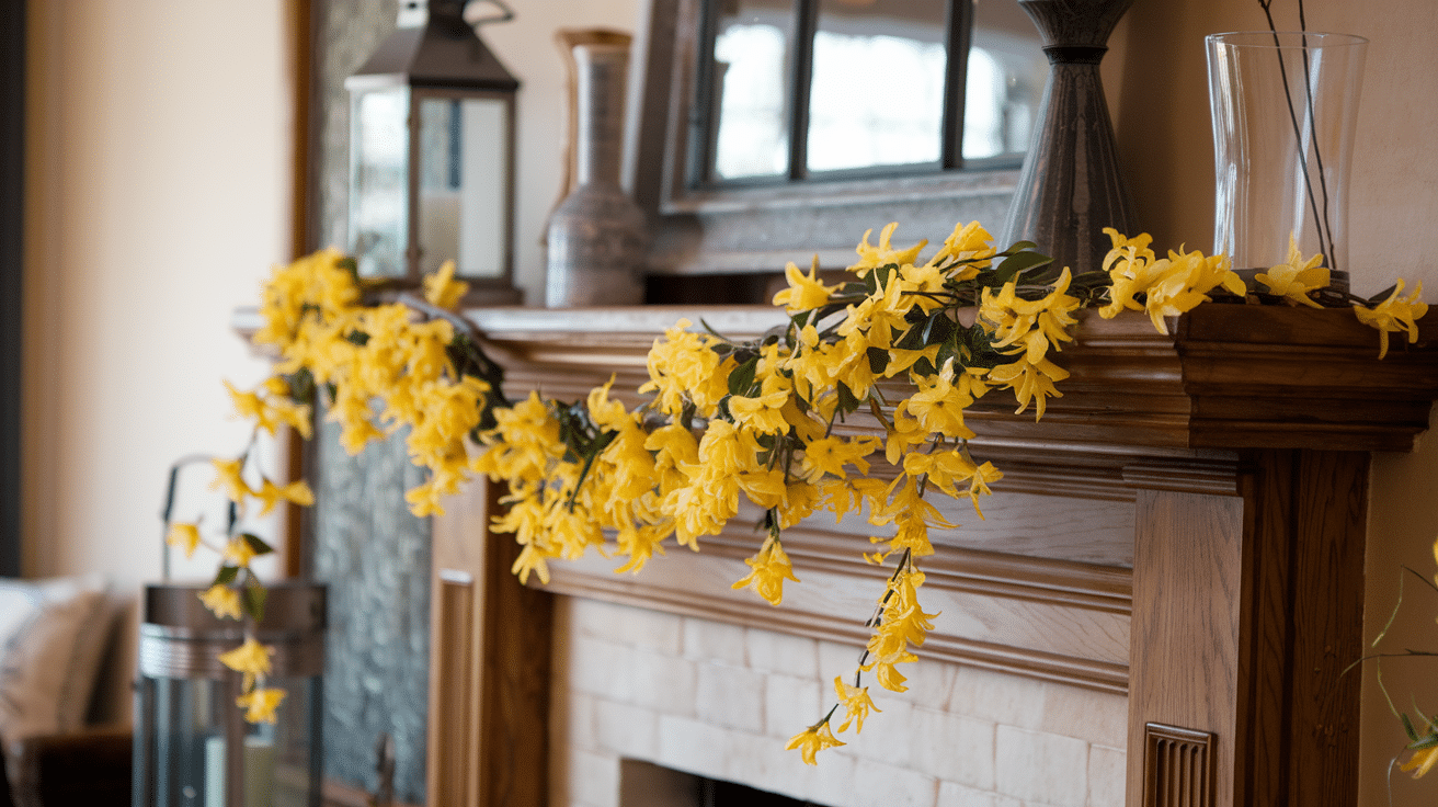 Forsythia_Garland_Draped_Across_the_Mantel