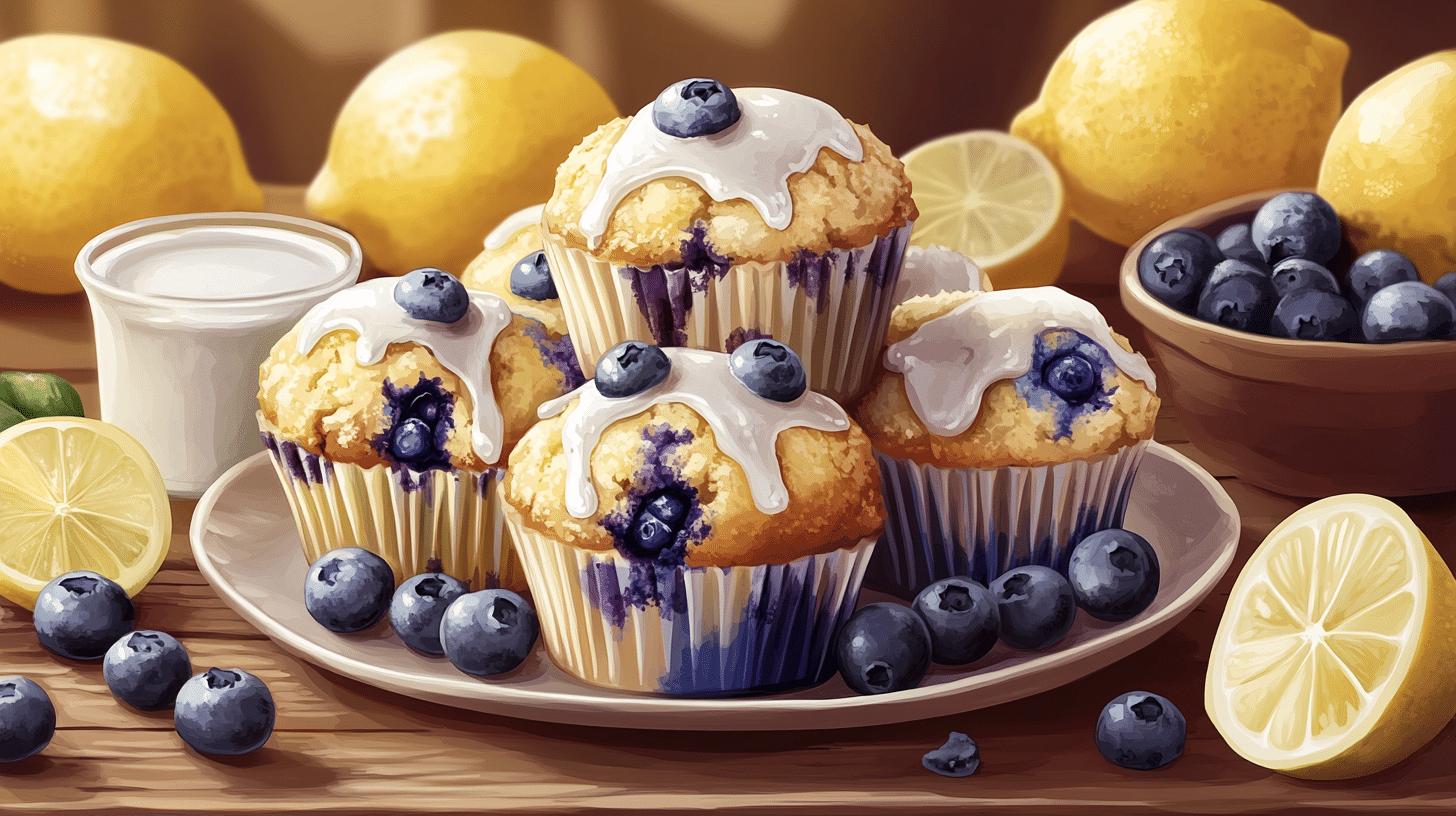 How to Make Lemon Blueberry Buttermilk Muffins at Home