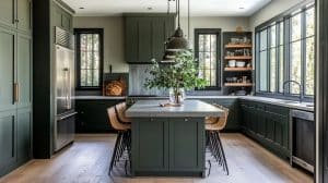 Painting the Front Door with Benjamin Moore's Ashwood Moss