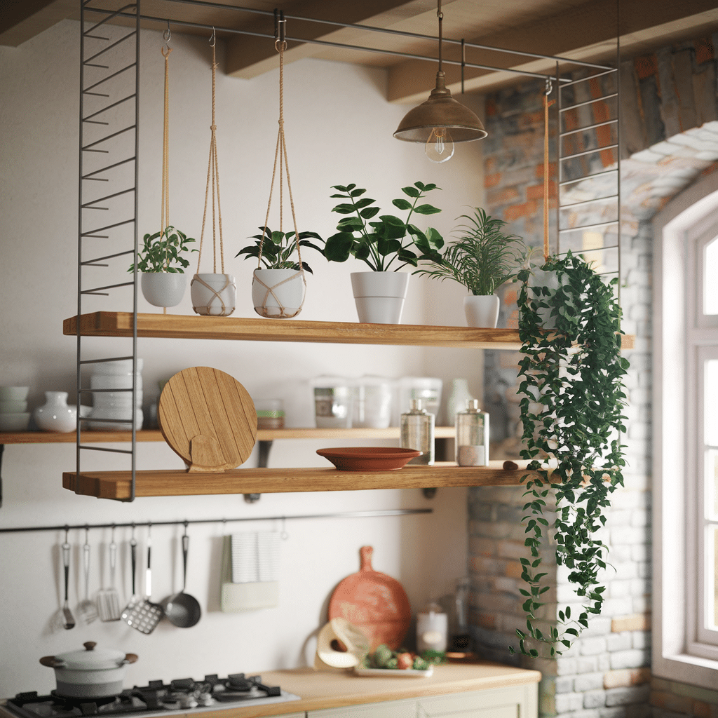 Open_Shelves_with_Hanging_Plants
