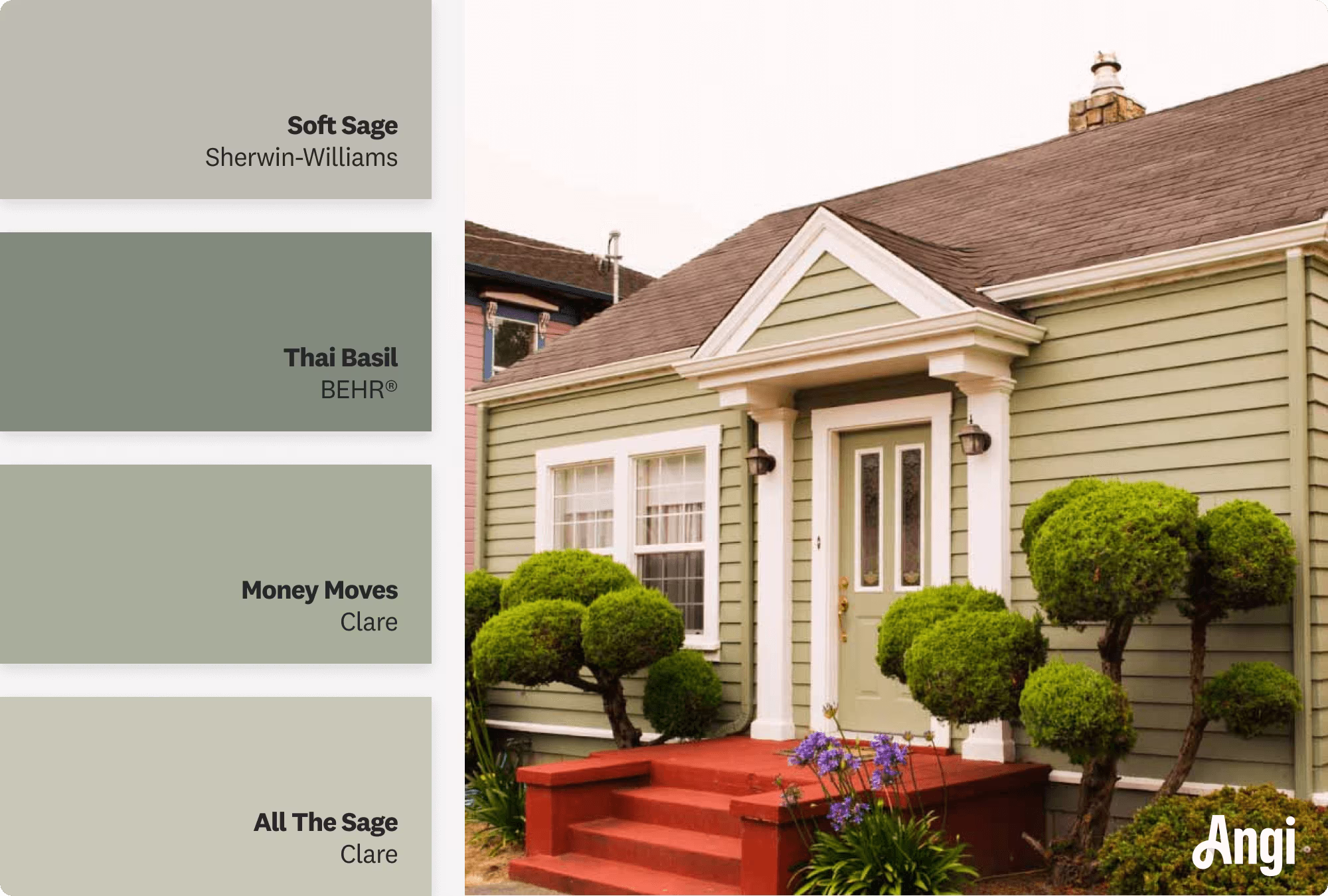 Paint Color Schemes for Homes Featuring Brown Roofs
