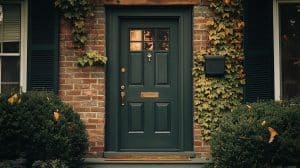Painting the Front Door with Benjamin Moore's Ashwood Moss