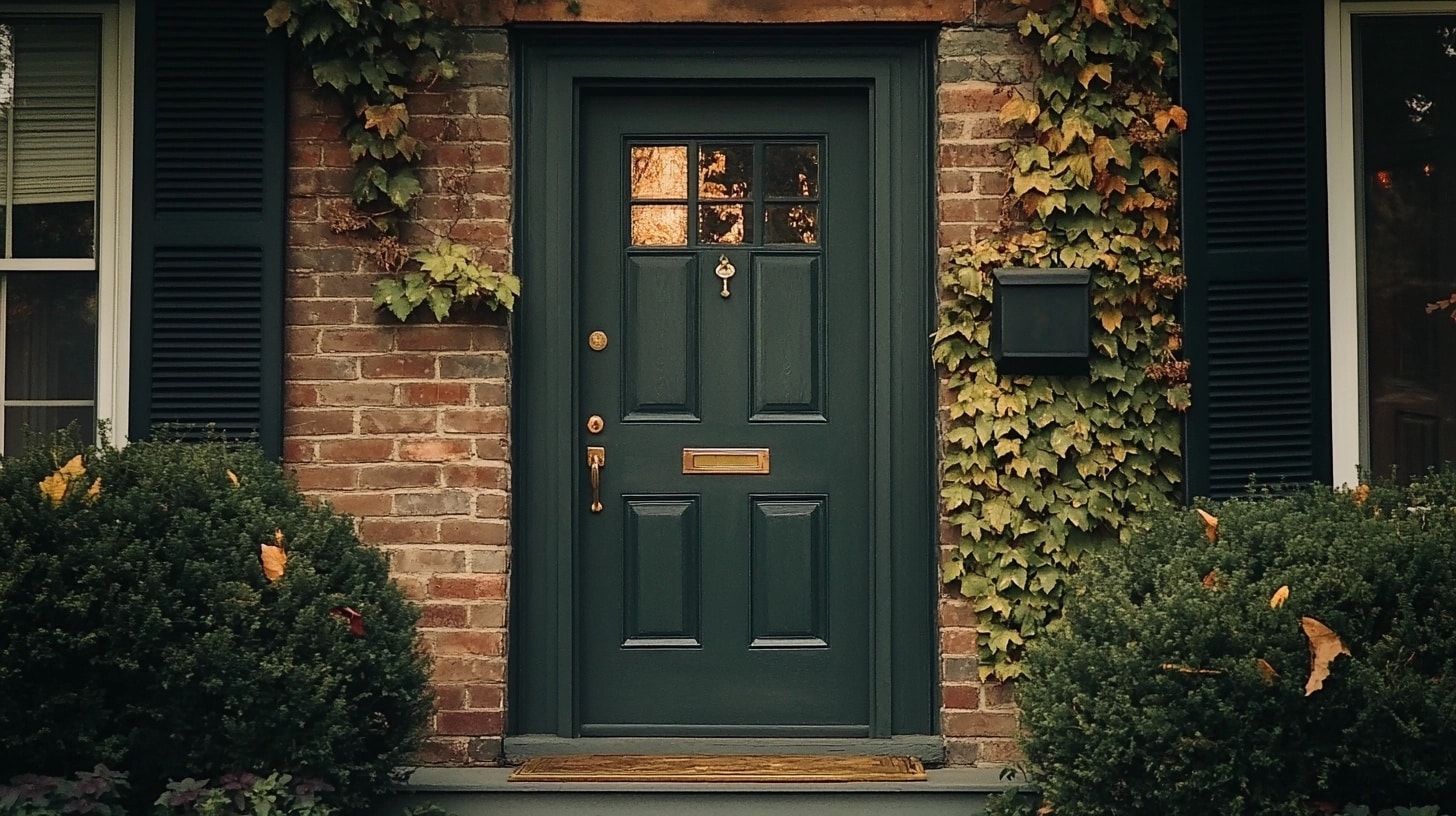 Painting the Front Door with Benjamin Moore's Ashwood Moss