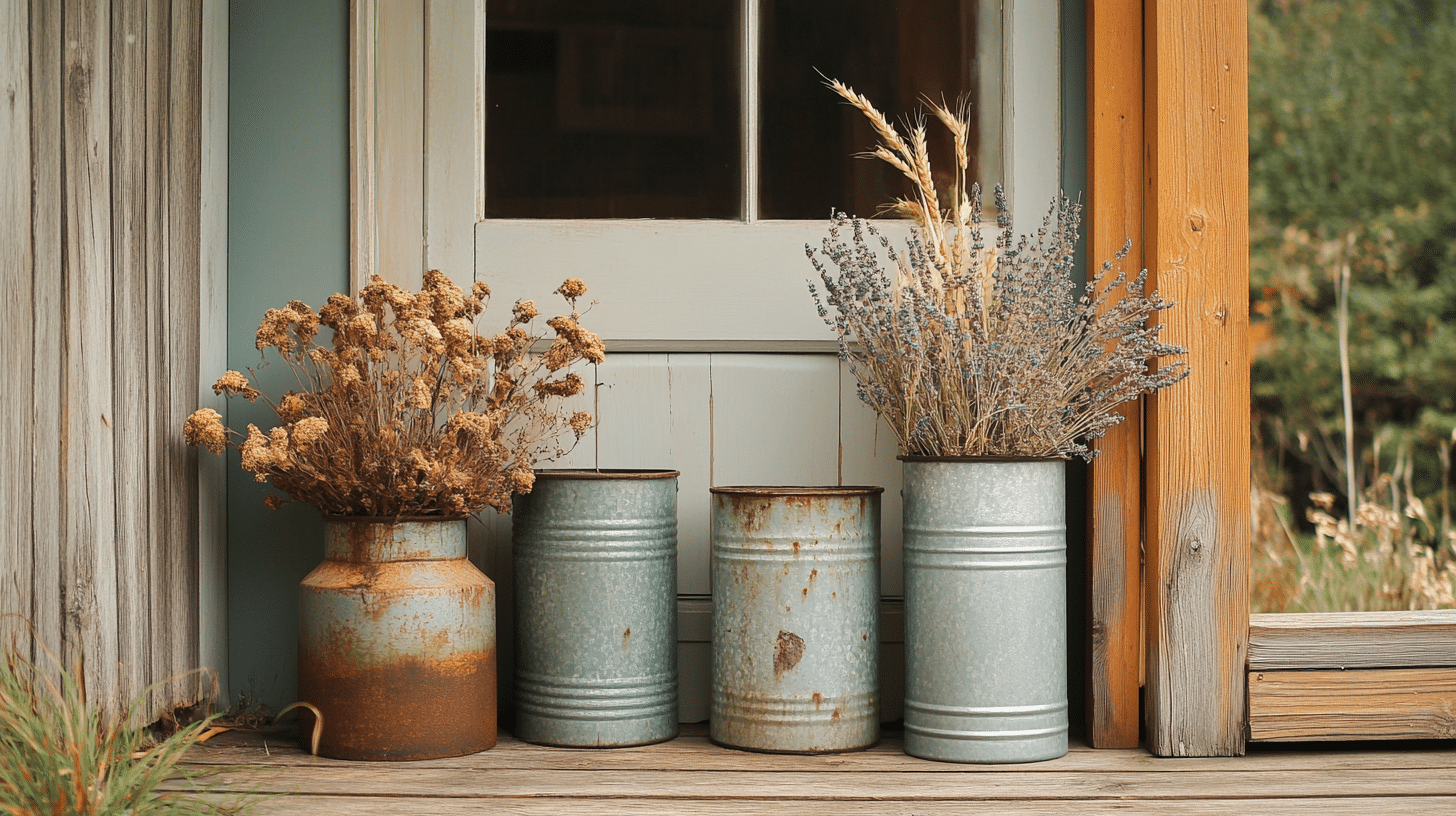 Antique_Milk_Cans_Used_as_Vases_or_Accent_Pieces