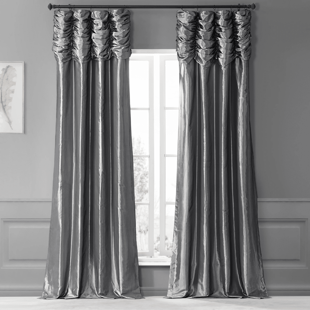 Exclusive_Fabrics_Ruched_Taffeta_Curtain