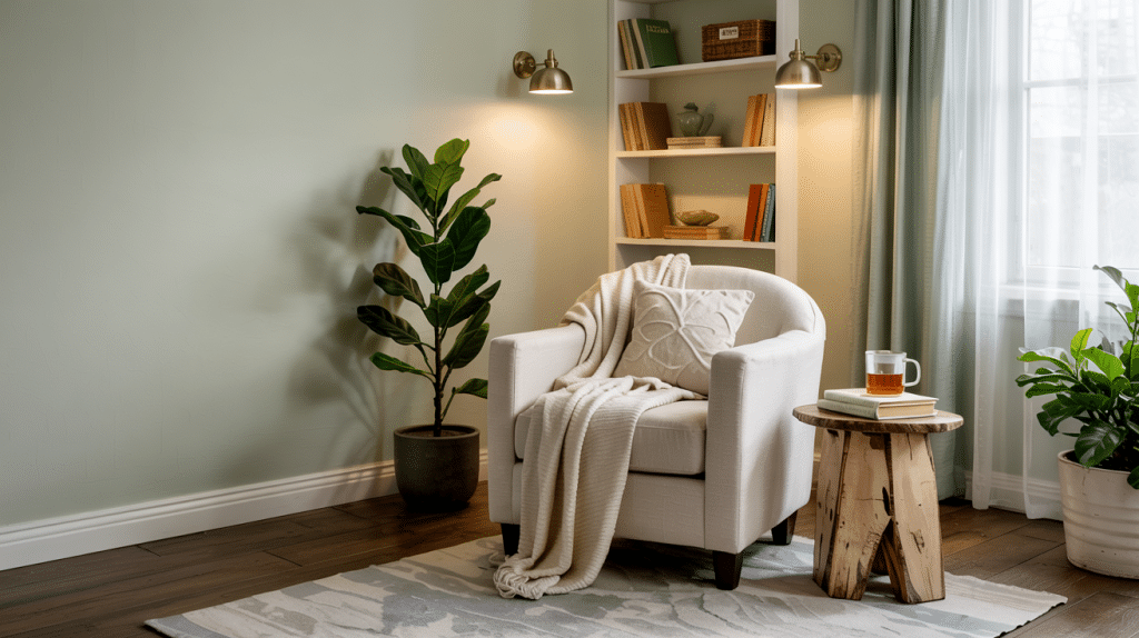 Moodborad Inspiration for Soft Sage Sherwin Williams SW 9647