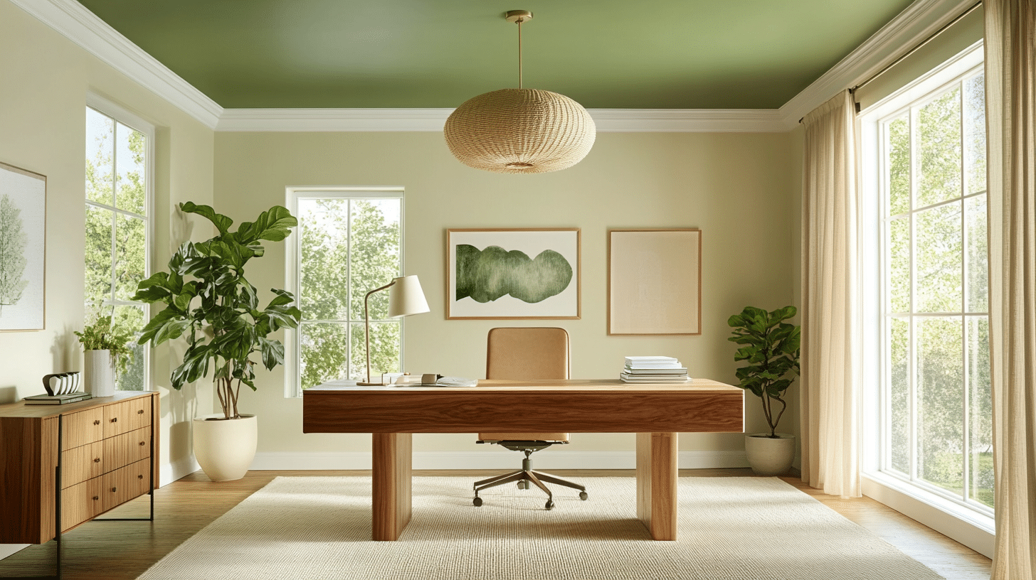 Muted_Green_Ceiling__Soft_Beige_Walls
