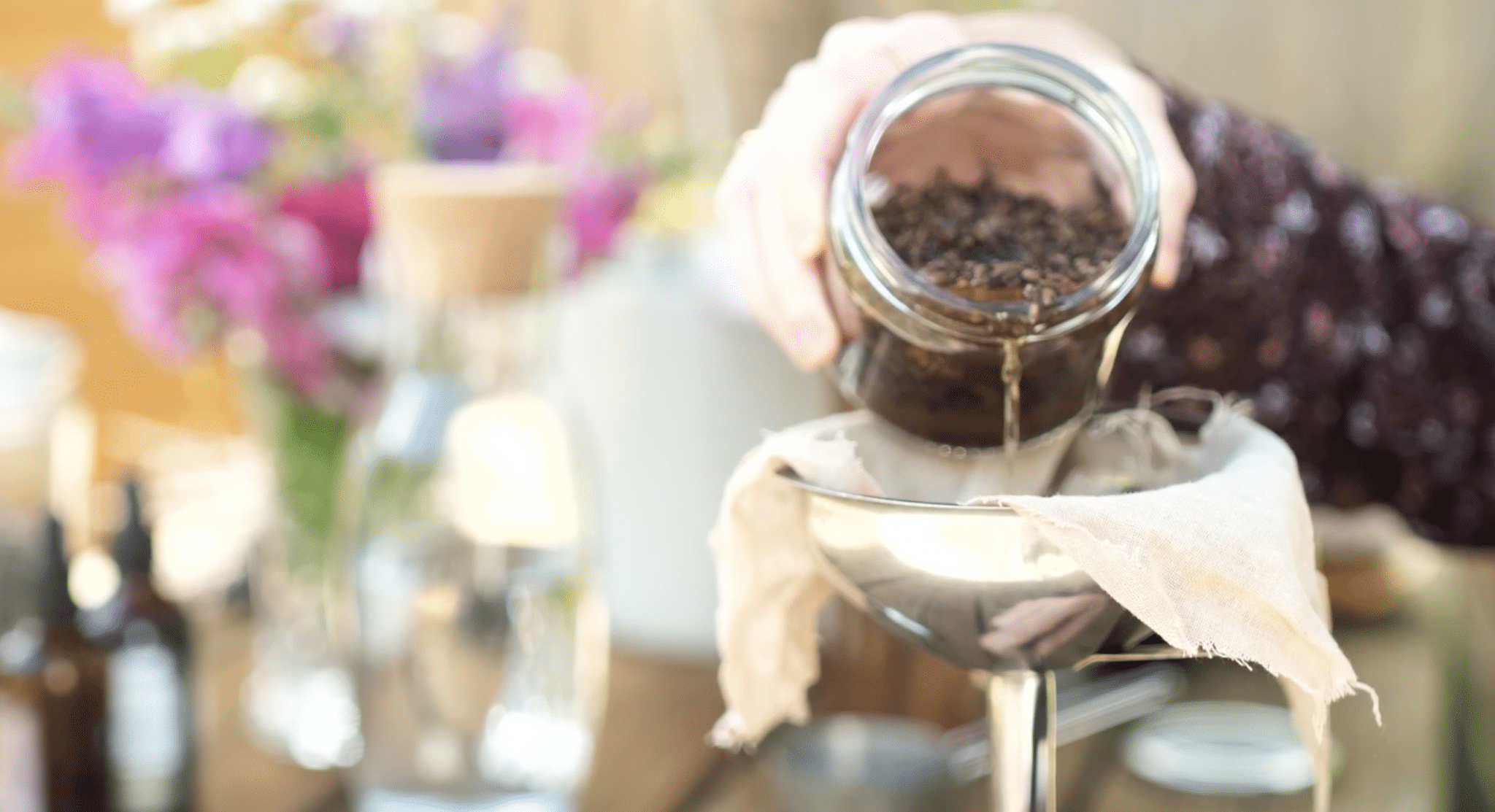 Step 5- Strain the Infused Liquid