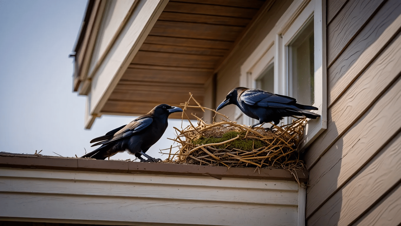 Crows_American_Crows_Common_Ravens