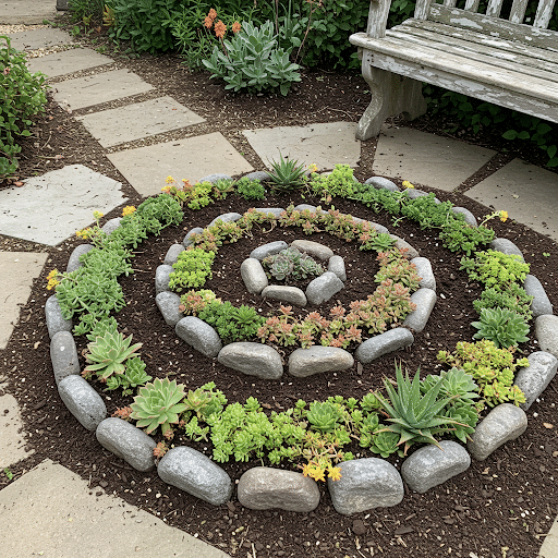 Spiral_Rock_and_Succulent_Design