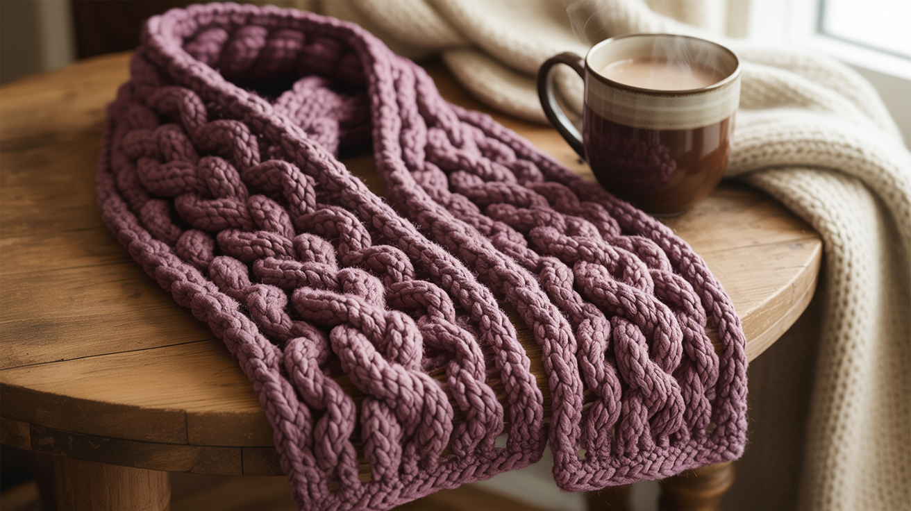 Textured_Braided_Crochet_Scarf