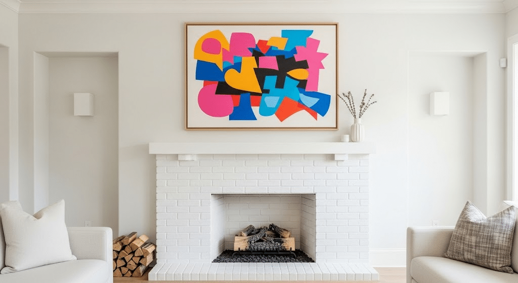 Artwork Above the Fireplace