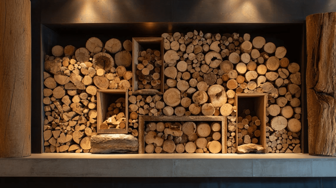Build a Faux Firewood Display