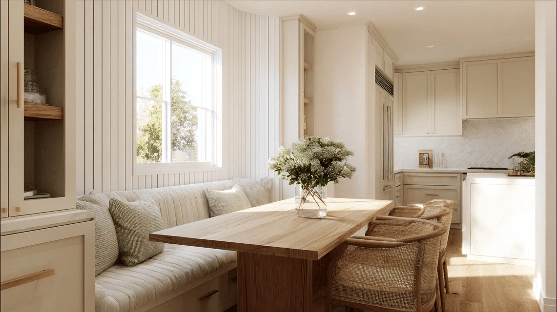 Built-In Banquette Seating with Storage
