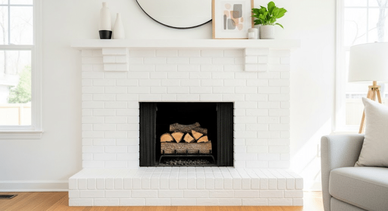 Cleaning Tips & Style Ideas for White Brick Fireplace