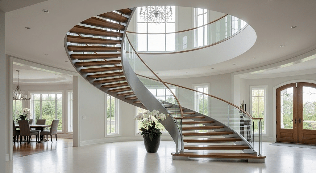 Curved Statement Staircase
