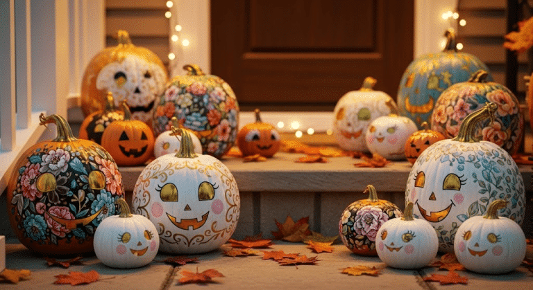 Enjoy Halloween with Beautiful Painted Pumpkins