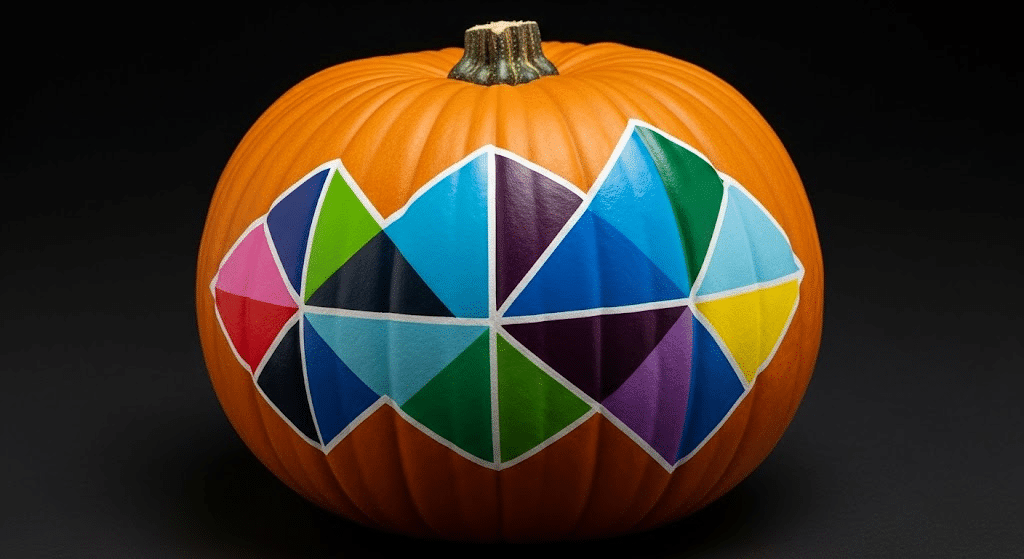 Geometric_Painted_Pumpkin