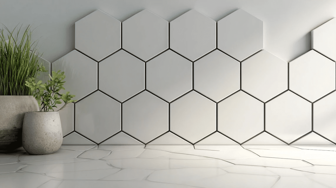 Hexagon_White_Tiles_with_Charcoal_Grout