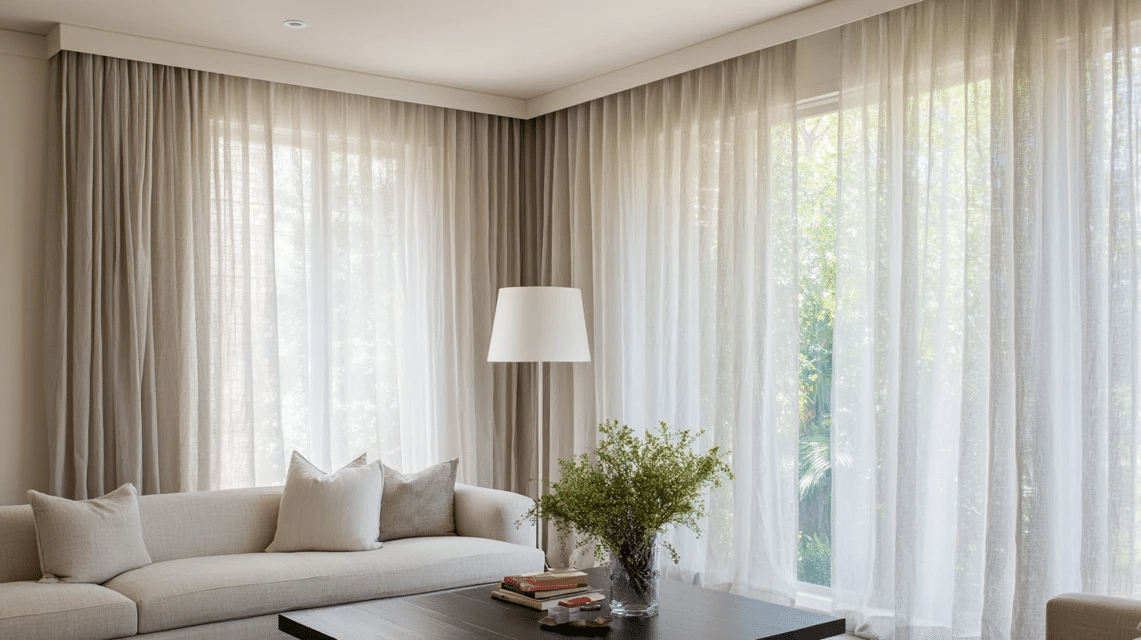 Linen Curtains in Soft Gray or Cream