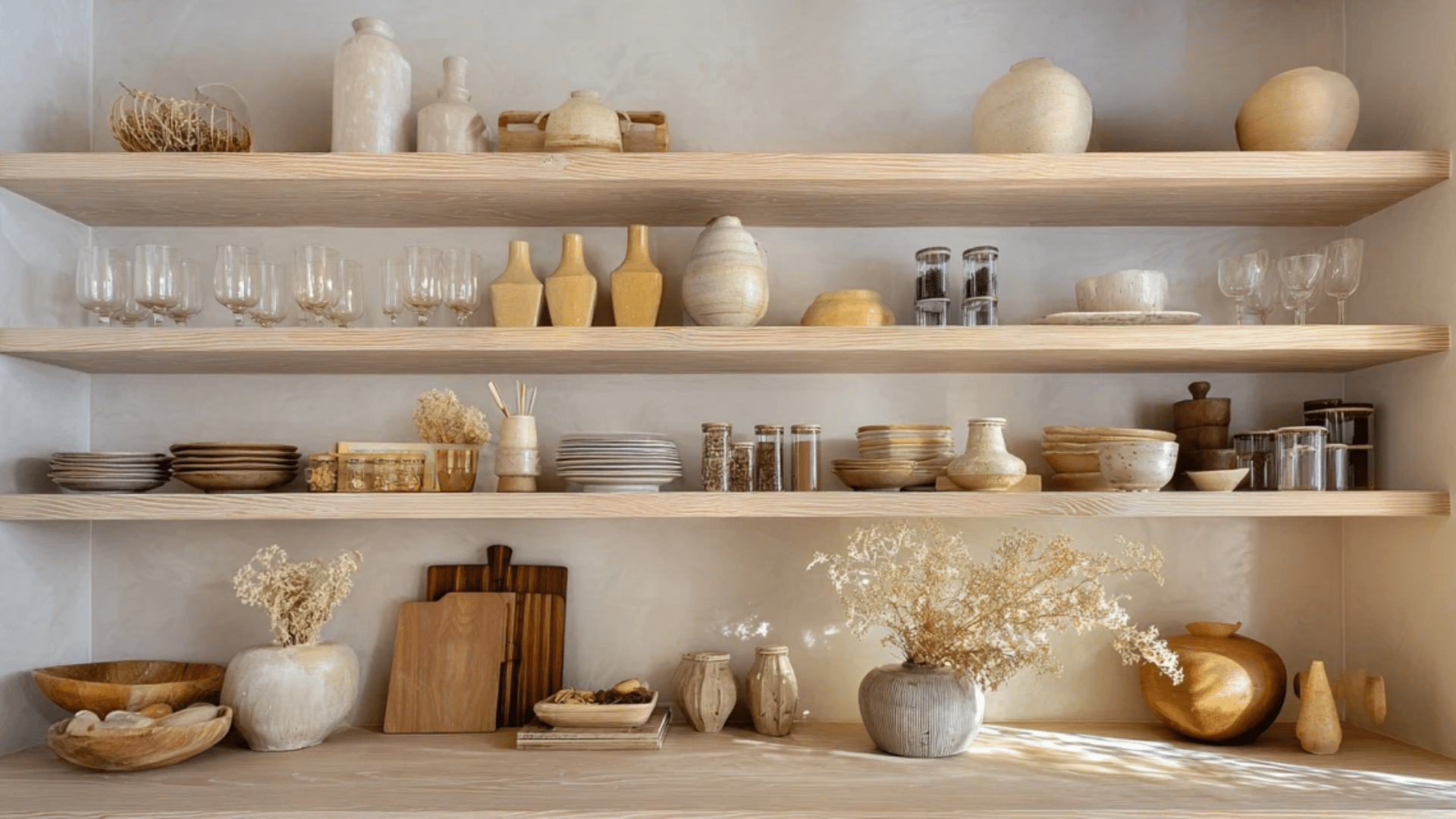 Open Shelving with Curated Displays
