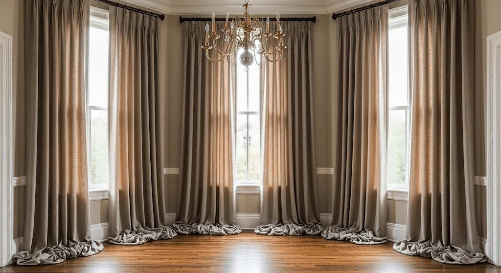 Puddle-Length Curtains