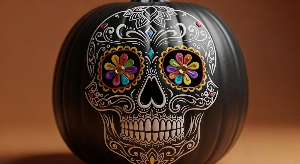 Sugar_Skull_Pumpkins