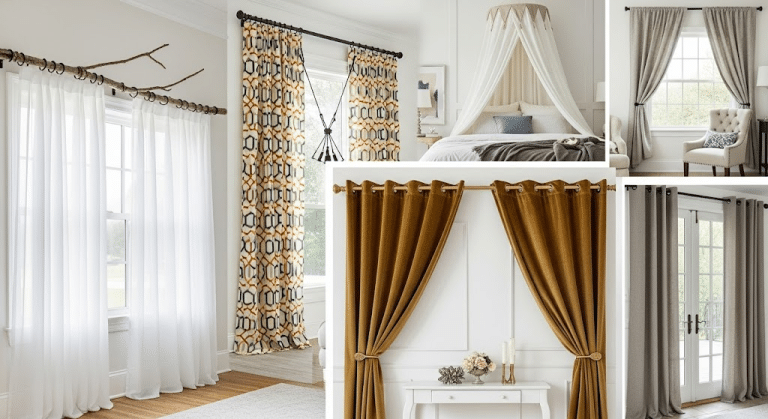pictures of different ways to hang curtains