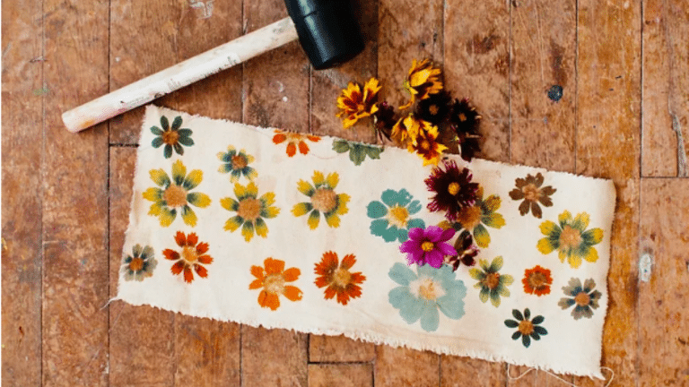 Make Flower Pounding Prints Wash-Safe with Mordants