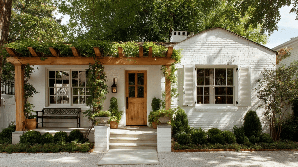 Whitewashed Step-By-Step Tutorial on Whitewash Brick House with Ideas - The Painted ...