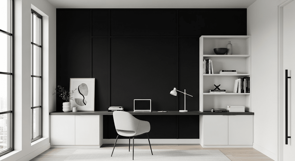 BLACK ACCENT WALL