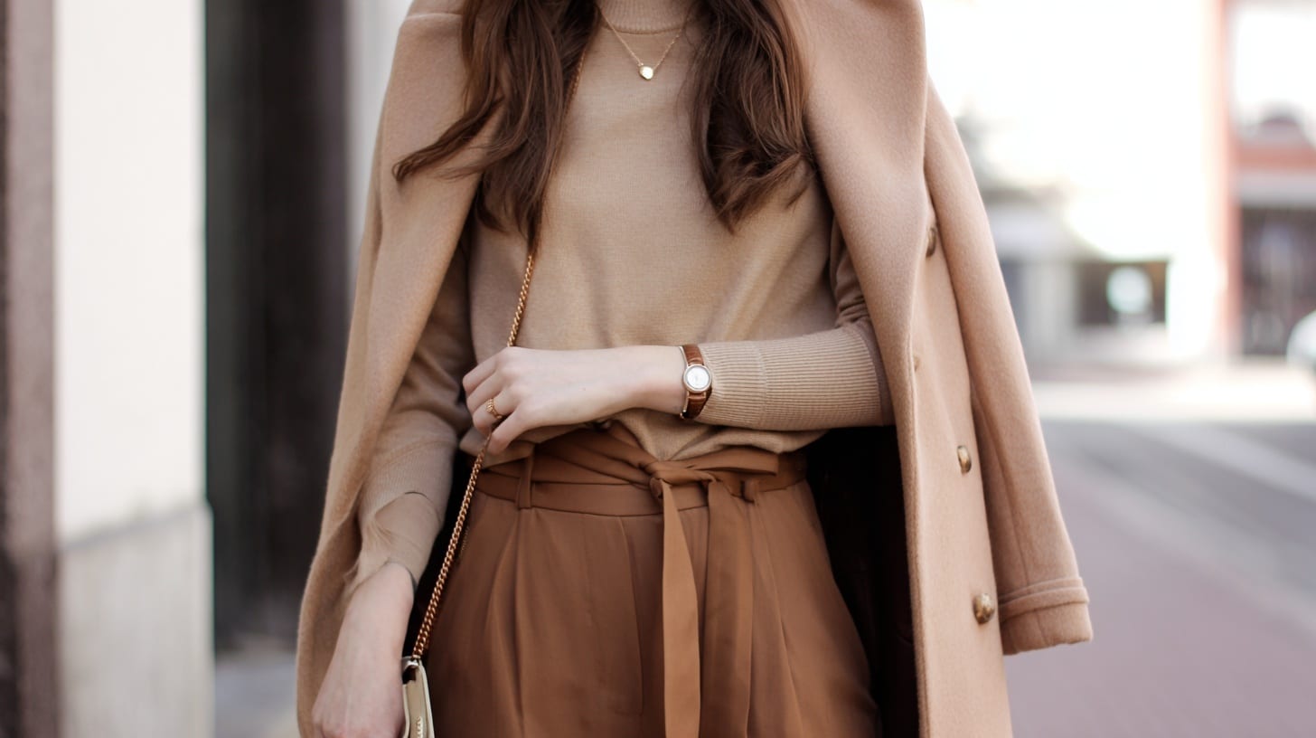 camel and tan outfits