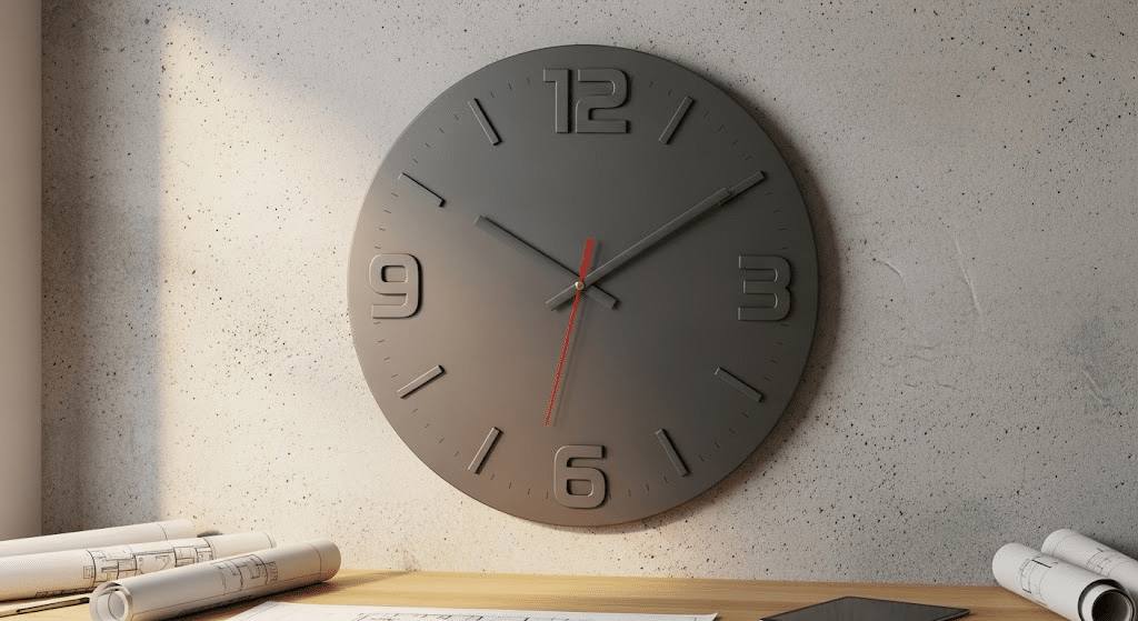 gunmetal wall clockk