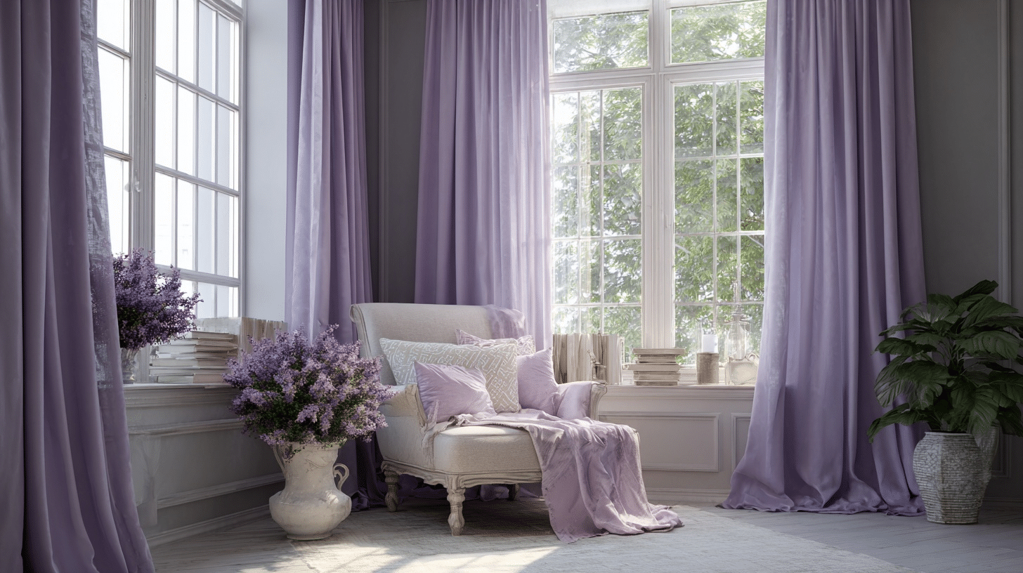 lavender curtains
