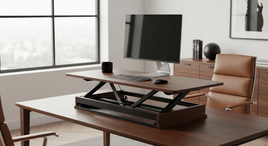 minimalist standing desk converter