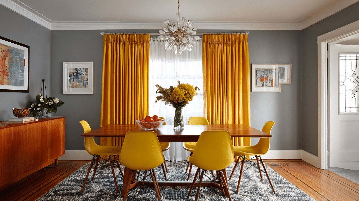 mustard yellow curtains